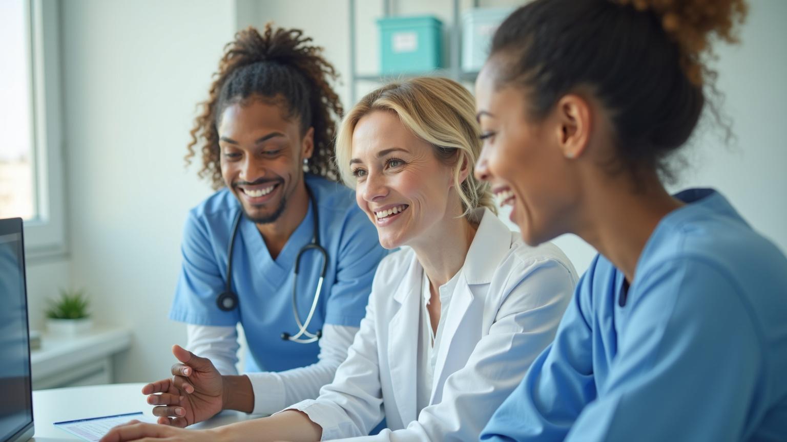 A care team coordinating across a health system